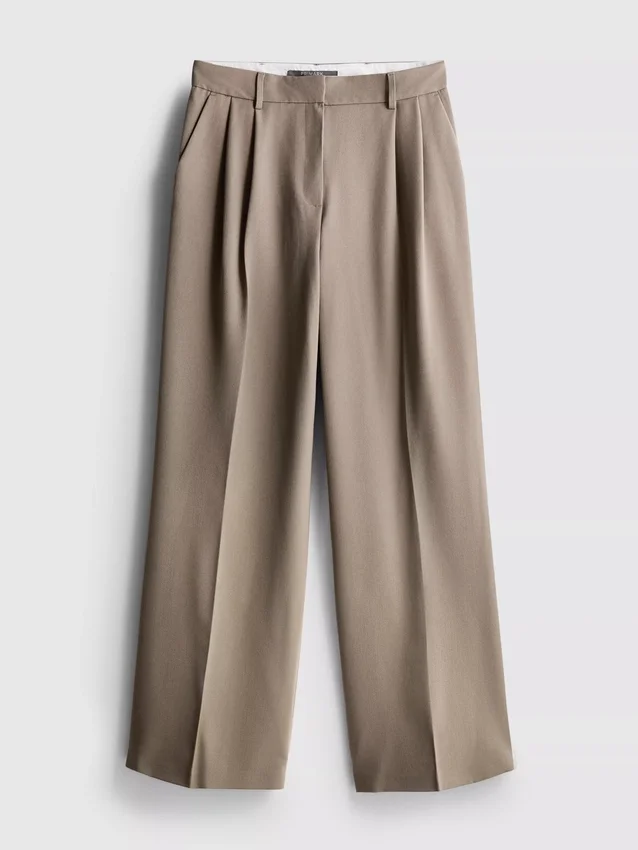 Pantalones anchos plisados