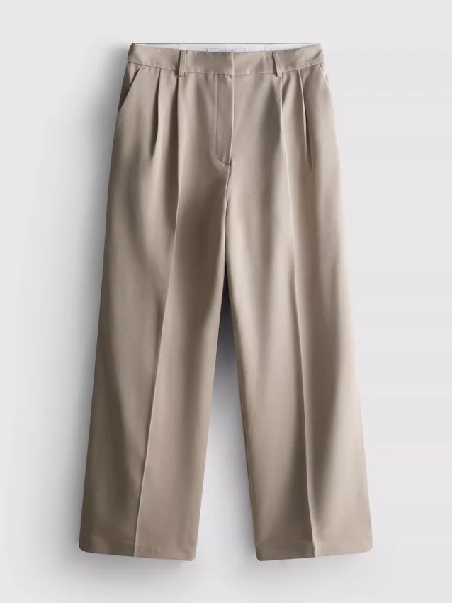 Pantalones anchos plisados