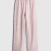 Pantalones arrugados de pierna recta con cordón