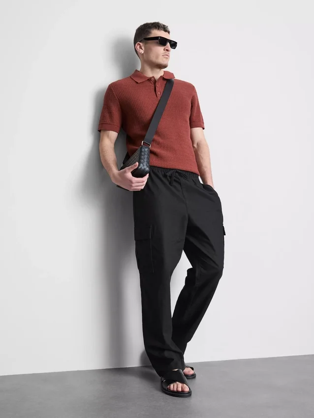 Pantalones cargo con cordón