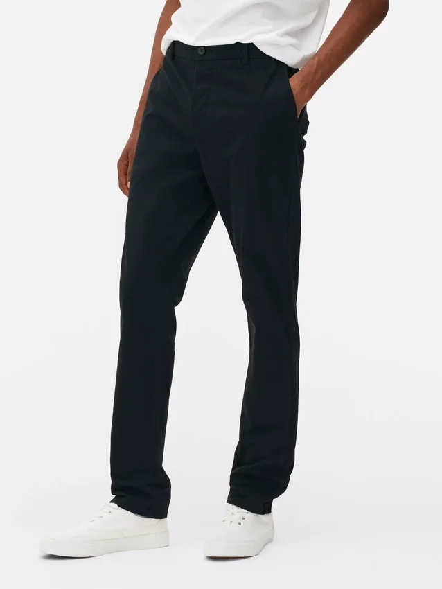 Pantalones chinos ajustados elásticos