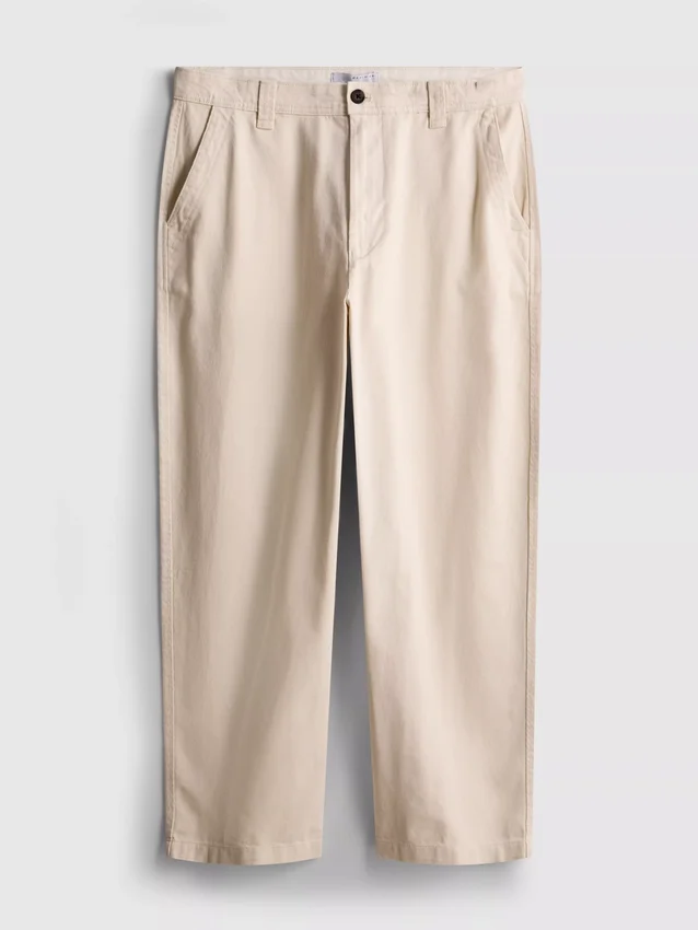 Pantalones chinos holgados de talle medio