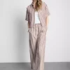 Pantalones con cordón y rayas Oxford