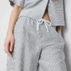 Pantalones con cordón y rayas Oxford
