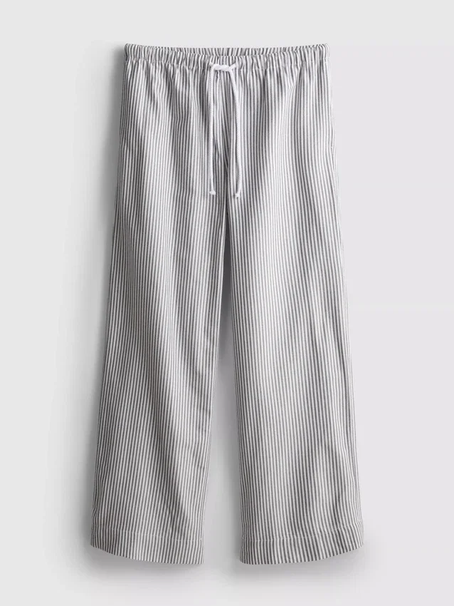 Pantalones con cordón y rayas Oxford