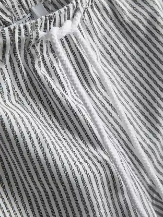 Pantalones con cordón y rayas Oxford