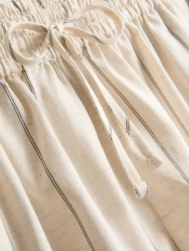 Pantalones cortos a rayas de mezcla de algodón