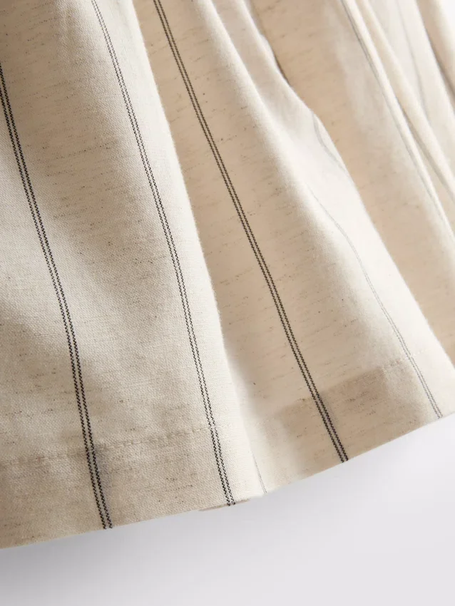 Pantalones cortos a rayas de mezcla de algodón