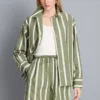 Pantalones cortos a rayas de popelín de algodón