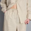 Pantalones cortos a rayas de popelín de algodón