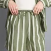 Pantalones cortos a rayas de popelín de algodón