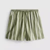 Pantalones cortos a rayas de popelín de algodón