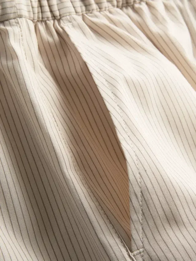 Pantalones cortos a rayas de popelín de algodón