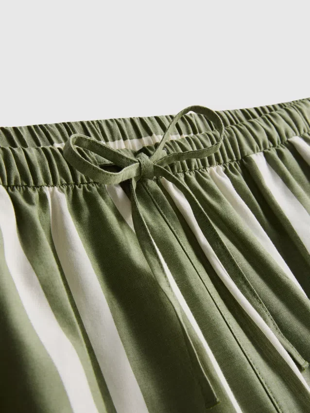 Pantalones cortos a rayas de popelín de algodón