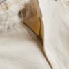 Pantalones cortos acampanados plisados de mezclilla con alto contenido de algodón