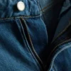 Pantalones cortos acampanados plisados de mezclilla con alto contenido de algodón