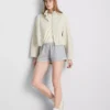 Pantalones cortos ajustados de jersey con alto contenido de algodón