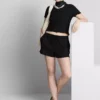 Pantalones cortos arrugados con cordón