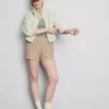 Pantalones cortos arrugados con cordón