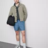 Pantalones cortos con cintura de cordón texturizada