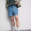 Pantalones cortos con cintura de cordón texturizada