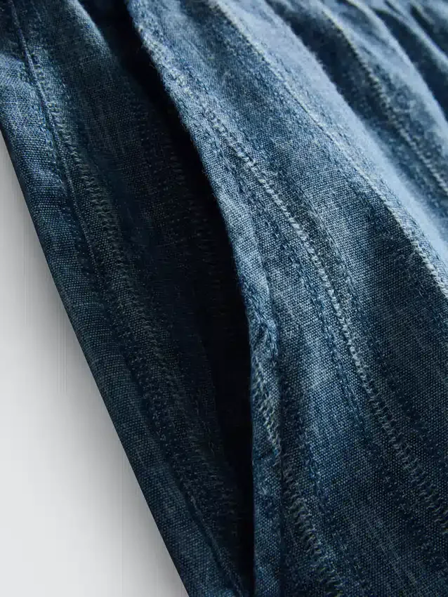 Pantalones cortos con cintura de cordón texturizada