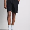 Pantalones cortos con cordón de mezcla de lino