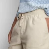 Pantalones cortos con cordón de mezcla de lino