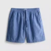 Pantalones cortos con cordón de mezcla de lino