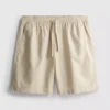Pantalones cortos con cordón de mezcla de lino