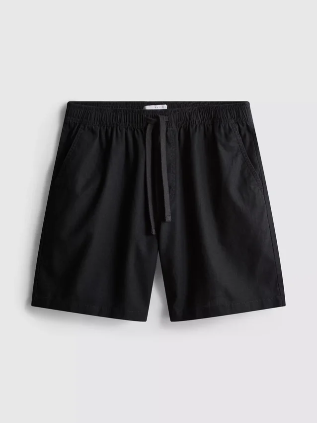 Pantalones cortos con cordón de mezcla de lino