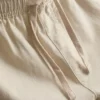 Pantalones cortos con cordón de mezcla de lino