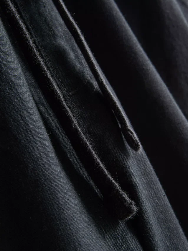 Pantalones cortos con cordón de mezcla de lino