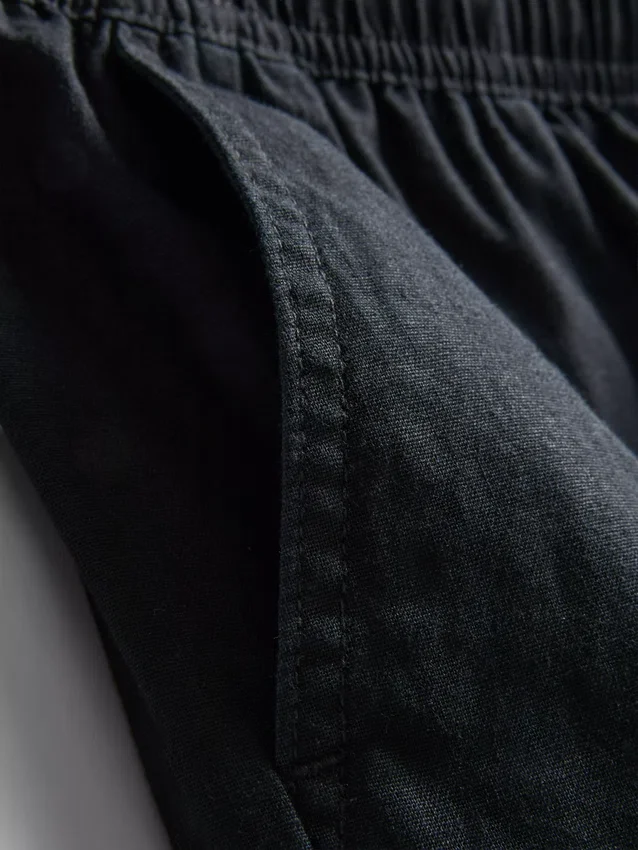 Pantalones cortos con cordón de mezcla de lino