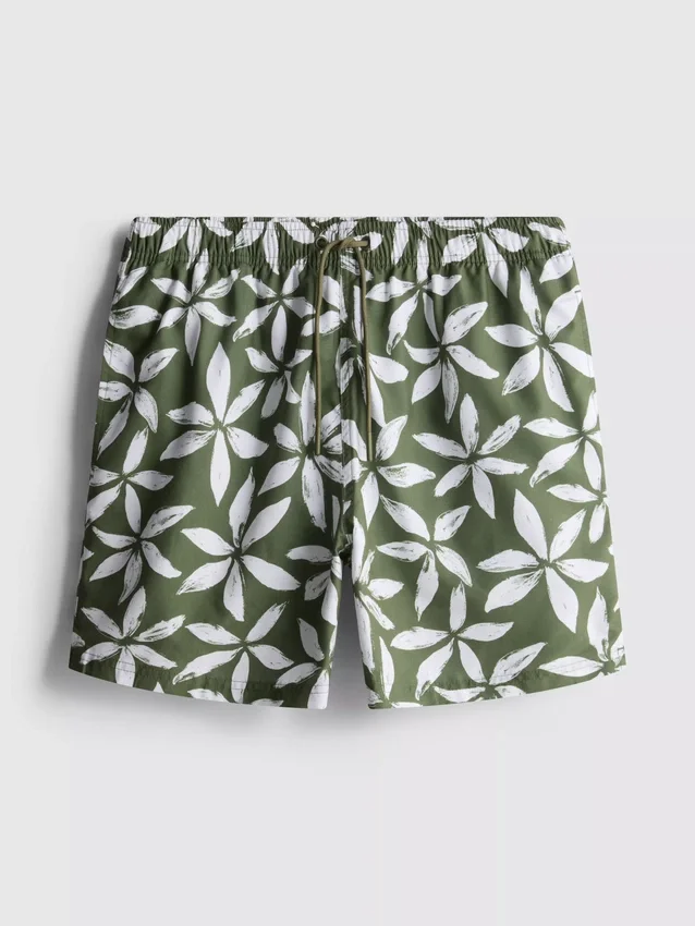 Pantalones cortos con cordón y estampado floral