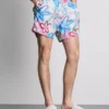 Pantalones cortos con estampado floral tipo graffiti