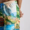 Pantalones cortos con estampado panorámico