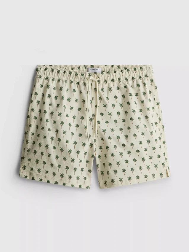 Pantalones cortos con textura de palmeras