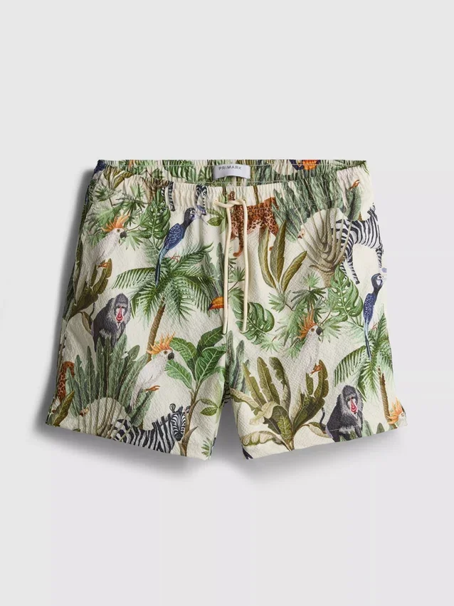 Pantalones cortos con textura de selva
