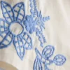 Pantalones cortos de algodón con bordado floral