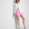 Pantalones cortos de algodón con dobladillo abierto