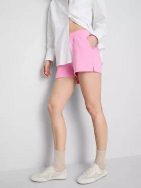 Pantalones cortos de algodón con dobladillo abierto