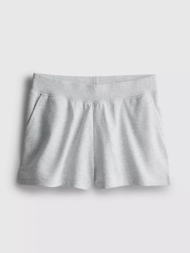 Pantalones cortos de algodón con dobladillo abierto
