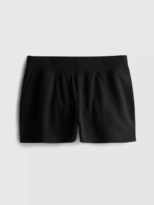 Pantalones cortos de algodón con dobladillo abierto