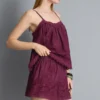 Pantalones cortos de algodón de cintura alta con bordados