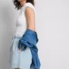 Pantalones cortos de chándal de denim de algodón