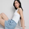 Pantalones cortos de chándal de denim de algodón
