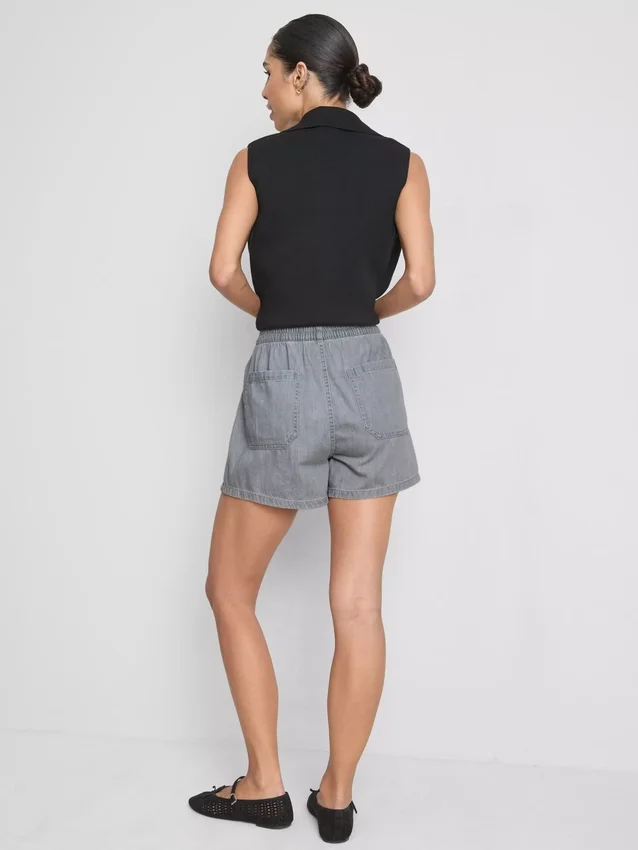 Pantalones cortos de chándal de denim de algodón