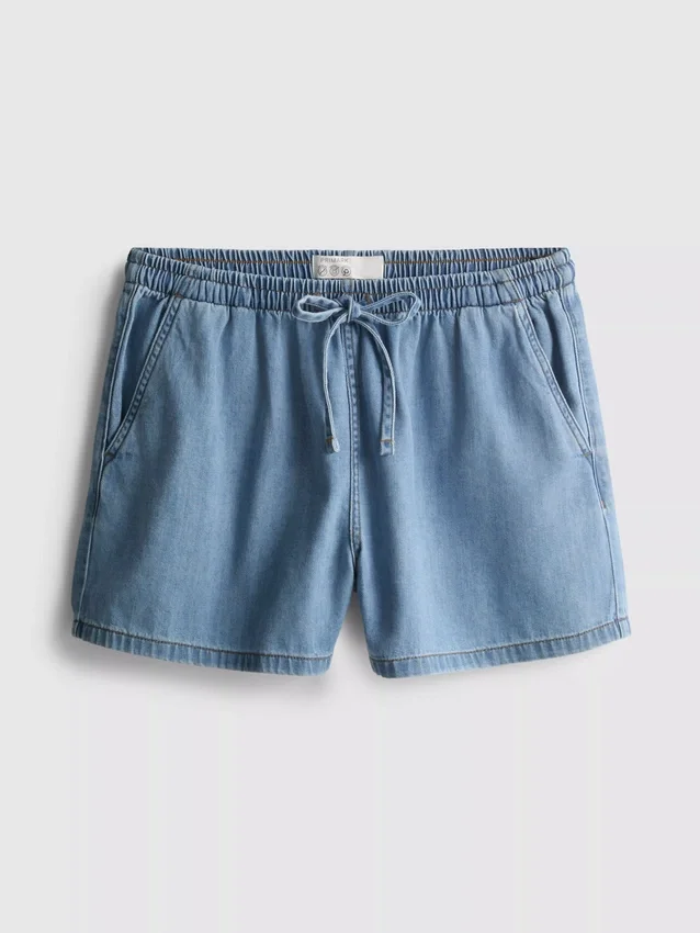 Pantalones cortos de chándal de denim de algodón