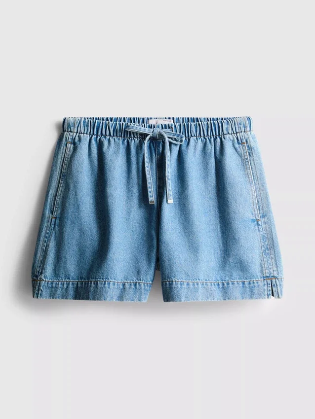 Pantalones cortos de chándal de denim de algodón
